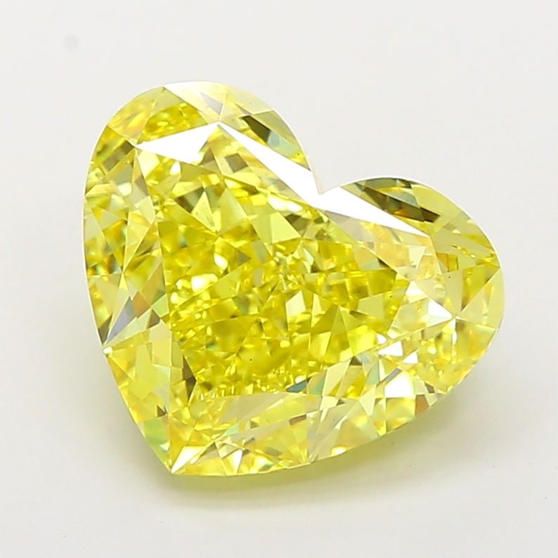 Loose Diamond - HEART 7.07ct Fancy Vivid Yellow VS1: Loose Diamond - HEART 7.07ct Fancy Vivid Yellow VS1 Source: This is a real non-mined Diamond that has been grown in a lab Shape: HEART Carats: 7.07 Color: Fancy Vivid Yellow Certification: IGI Video: