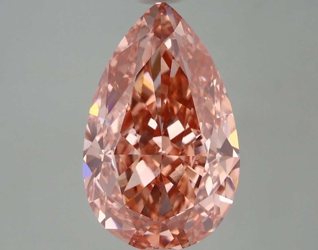 Loose Diamond - PEAR 5.03ct Fancy Vivid Pink VVS2: Loose Diamond - PEAR 5.03ct Fancy Vivid Pink VVS2 Source: This is a real non-mined Diamond that has been grown in a lab Shape: PEAR Carats: 5.03 Color: Fancy Vivid Pink Certification: IGI Video: