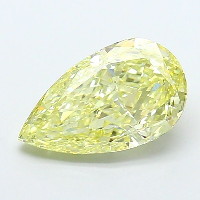 Loose Diamond - PEAR 2.32ct Fancy Light Yellow VS1: Loose Diamond - PEAR 2.32ct Fancy Light Yellow VS1 Source: This is a real non-mined Diamond that has been grown in a lab Shape: PEAR Carats: 2.32 Color: Fancy Light Yellow Certification: IGI Video: