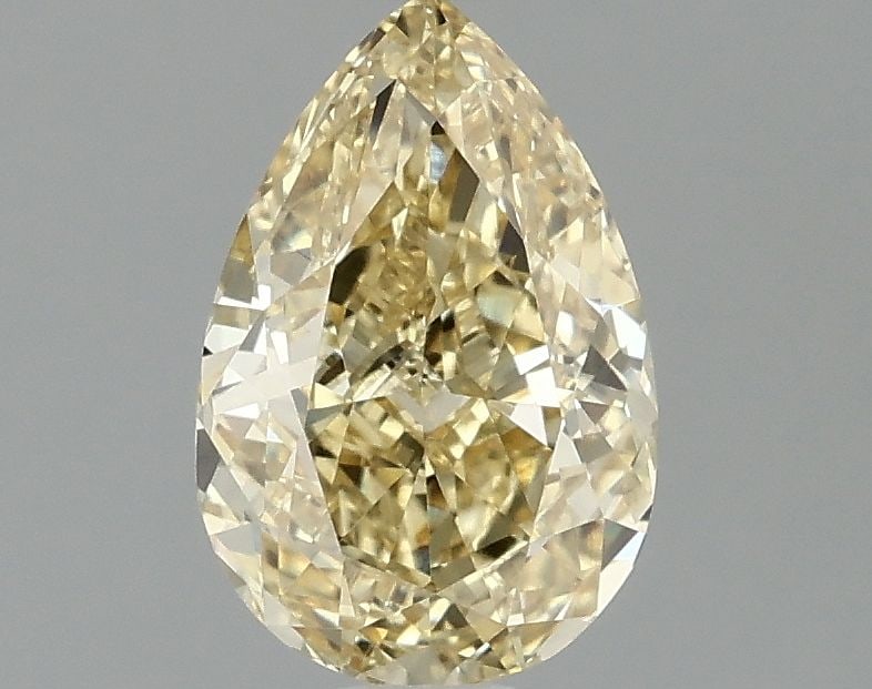 Loose Diamond - PEAR 1.06ct Fancy Intense Yellow VVS2: Loose Diamond - PEAR 1.06ct Fancy Intense Yellow VVS2 Source: This is a real non-mined Diamond that has been grown in a lab Shape: PEAR Carats: 1.06 Color: Fancy Intense Yellow Certification: IGI Vide