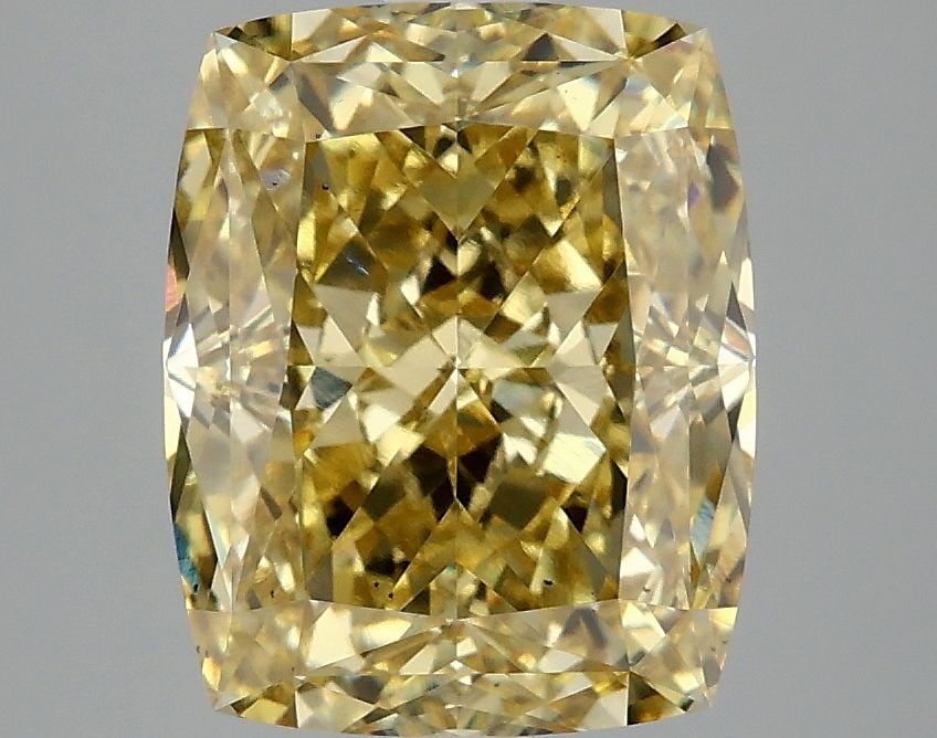 Loose Diamond - CUSHION MODIFIED 4.07ct Fancy Vivid Yellow VS2: Loose Diamond - CUSHION MODIFIED 4.07ct Fancy Vivid Yellow VS2 Source: This is a real non-mined Diamond that has been grown in a lab Shape: CUSHION MODIFIED Carats: 4.07 Color: Fancy Vivid Yellow Cert