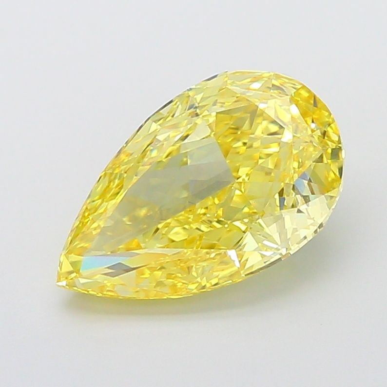 Loose Diamond - PEAR 6.01ct Fancy Vivid Yellow VS1: Loose Diamond - PEAR 6.01ct Fancy Vivid Yellow VS1 Source: This is a real non-mined Diamond that has been grown in a lab Shape: PEAR Carats: 6.01 Color: Fancy Vivid Yellow Certification: IGI Video:
