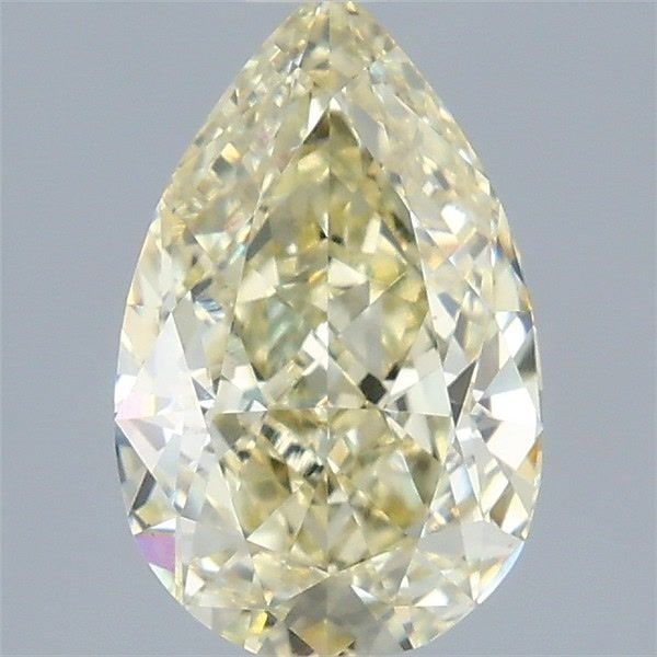 Loose Diamond - PEAR 2.1ct Fancy Light Yellow VS1: Loose Diamond - PEAR 2.1ct Fancy Light Yellow VS1 Source: This is a real non-mined Diamond that has been grown in a lab Shape: PEAR Carats: 2.1 Color: Fancy Light Yellow Certification: IGI Video: