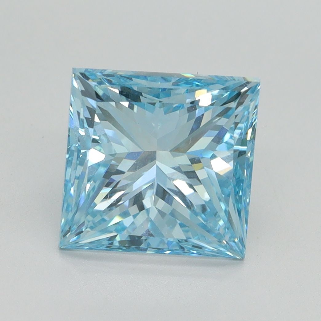 Loose Diamond - PRINCESS 3.5ct Fancy Vivid Blue VS1: Loose Diamond - PRINCESS 3.5ct Fancy Vivid Blue VS1 Source: This is a real non-mined Diamond that has been grown in a lab Shape: PRINCESS Carats: 3.5 Color: Fancy Vivid Blue Certification: IGI Video: