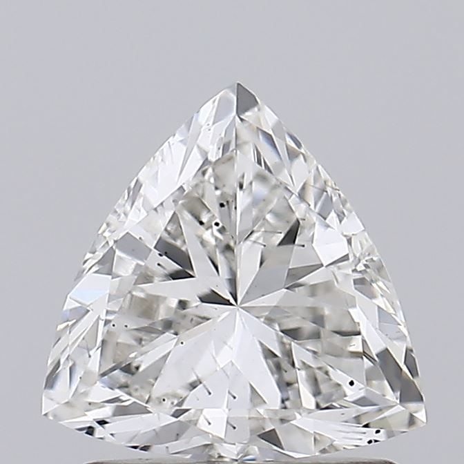 Loose Diamond - TRIANGULAR 0.97ct Fancy Green SI2: Loose Diamond - TRIANGULAR 0.97ct Fancy Green SI2 Source: This is a real non-mined Diamond that has been grown in a lab Shape: TRIANGULAR Carats: 0.97 Color: Fancy Green Certification: NONE Video: