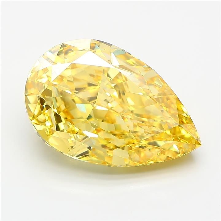 Loose Diamond - PEAR 11.68ct Fancy Vivid Yellow VS1: Loose Diamond - PEAR 11.68ct Fancy Vivid Yellow VS1 Source: This is a real non-mined Diamond that has been grown in a lab Shape: PEAR Carats: 11.68 Color: Fancy Vivid Yellow Certification: IGI Video: