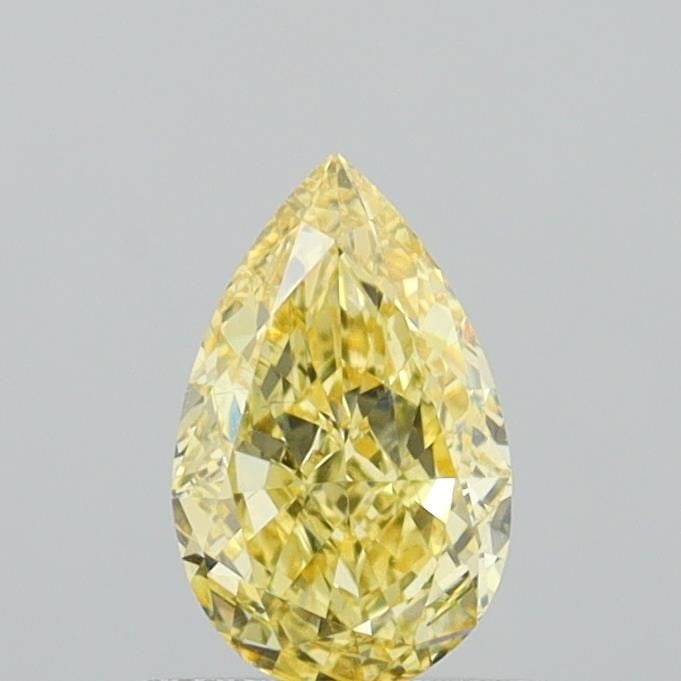 Loose Diamond - PEAR 0.73ct Fancy Intense Yellow VS1: Loose Diamond - PEAR 0.73ct Fancy Intense Yellow VS1 Source: This is a real non-mined Diamond that has been grown in a lab Shape: PEAR Carats: 0.73 Color: Fancy Intense Yellow Certification: IGI Video