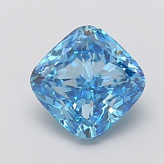 Loose Diamond - CUSHION MODIFIED 2.01ct Fancy Vivid Blue VS1: Loose Diamond - CUSHION MODIFIED 2.01ct Fancy Vivid Blue VS1 Source: This is a real non-mined Diamond that has been grown in a lab Shape: CUSHION MODIFIED Carats: 2.01 Color: Fancy Vivid Blue Certific