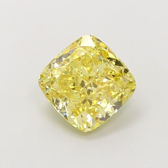 Loose Diamond - CUSHION MODIFIED 1.2ct Fancy Intense Yellow VS1: Loose Diamond - CUSHION MODIFIED 1.2ct Fancy Intense Yellow VS1 Source: This is a real non-mined Diamond that has been grown in a lab Shape: CUSHION MODIFIED Carats: 1.2 Color: Fancy Intense Yellow Ce