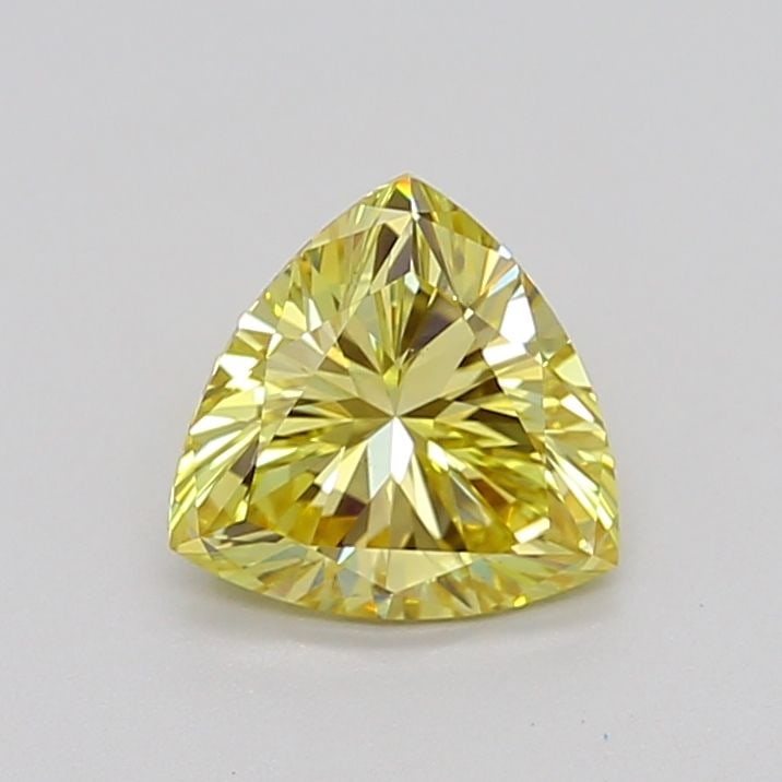 Loose Diamond - TRIANGULAR 1.42ct Fancy Yellow VS2: Loose Diamond - TRIANGULAR 1.42ct Fancy Yellow VS2 Source: This is a real non-mined Diamond that has been grown in a lab Shape: TRIANGULAR Carats: 1.42 Color: Fancy Yellow Certification: IGI Video: