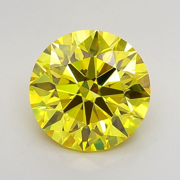 Ideal Loose Diamond - ROUND 2.28ct Fancy Vivid Yellow VVS1: Ideal Loose Diamond - ROUND 2.28ct Fancy Vivid Yellow VVS1 Source: This is a real non-mined Diamond that has been grown in a lab Shape: ROUND Carats: 2.28 Color: Fancy Vivid Yellow Certification: IGI 