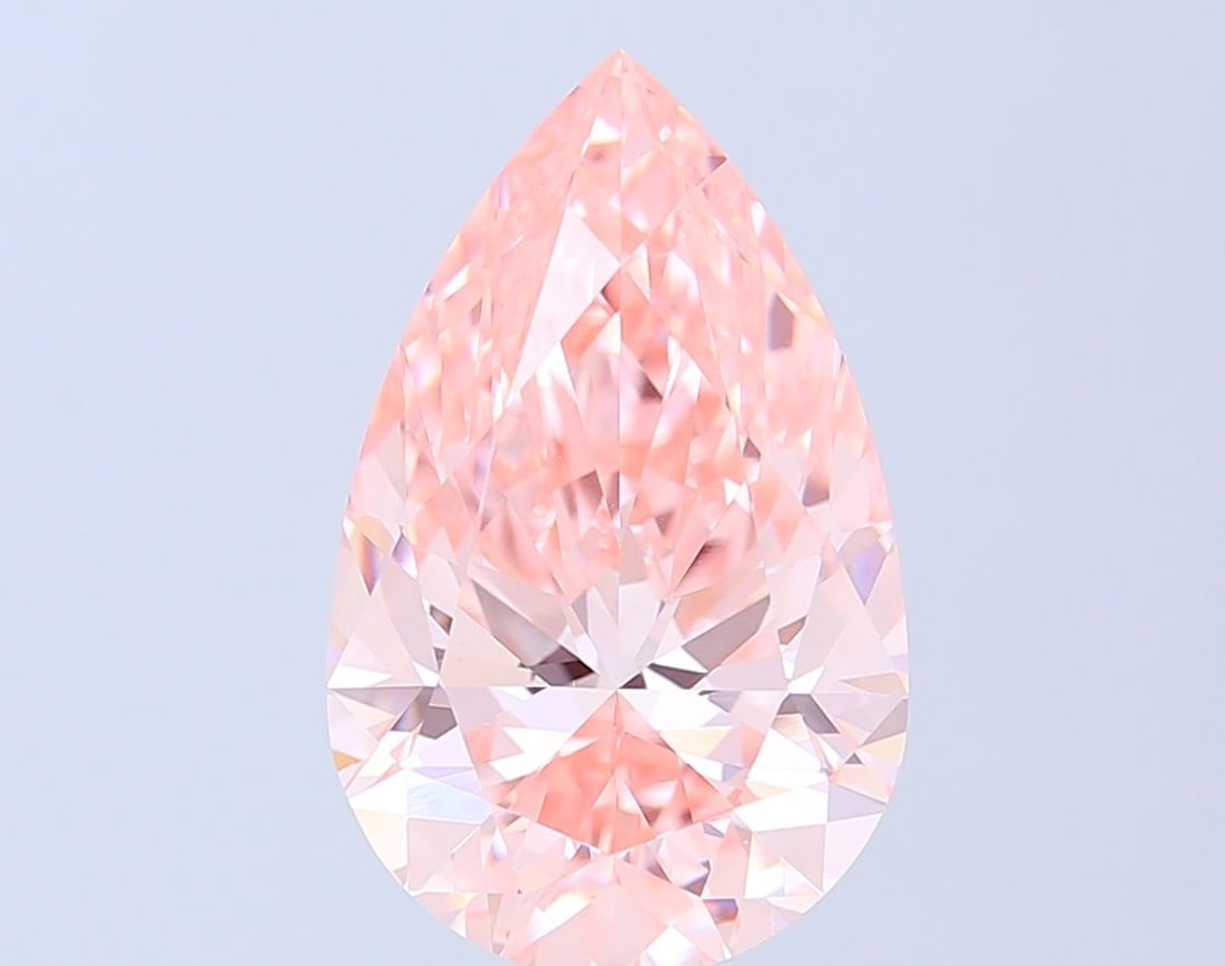 Loose Diamond - PEAR 6.07ct Fancy Vivid Pink VVS2: Loose Diamond - PEAR 6.07ct Fancy Vivid Pink VVS2 Source: This is a real non-mined Diamond that has been grown in a lab Shape: PEAR Carats: 6.07 Color: Fancy Vivid Pink Certification: IGI Video: