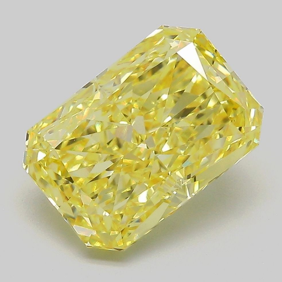 Loose Diamond - RADIANT 4.06ct Fancy Vivid Yellow VS1: Loose Diamond - RADIANT 4.06ct Fancy Vivid Yellow VS1 Source: This is a real non-mined Diamond that has been grown in a lab Shape: RADIANT Carats: 4.06 Color: Fancy Vivid Yellow Certification: IGI Vid