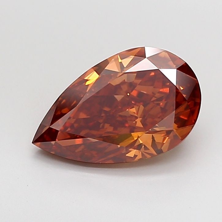 Loose Diamond - PEAR 3.1ct Fancy Intense Brownish Orange VS2 (1 of 1)
