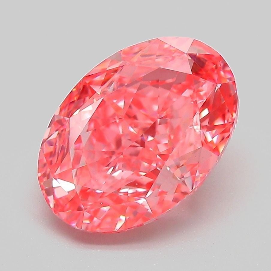 Loose Diamond - OVAL 3.22ct Fancy Vivid Pink VVS2: Loose Diamond - OVAL 3.22ct Fancy Vivid Pink VVS2 Source: This is a real non-mined Diamond that has been grown in a lab Shape: OVAL Carats: 3.22 Color: Fancy Vivid Pink Certification: IGI Video: