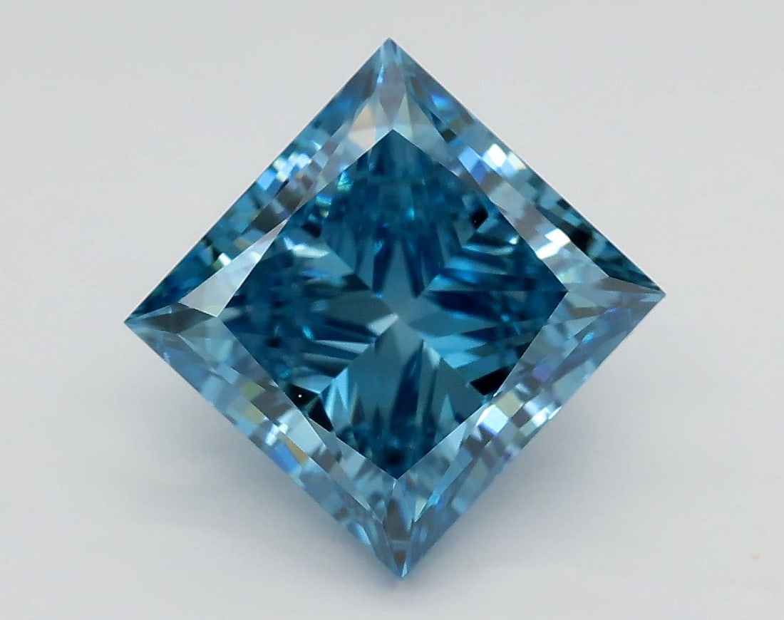 Loose Diamond - PRINCESS 3.5ct Fancy Vivid Blue VS2 (1 of 1)