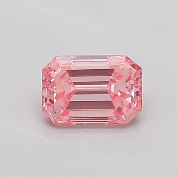 Loose Diamond - EMERALD 0.27ct Fancy Vivid Pink VS1: Loose Diamond - EMERALD 0.27ct Fancy Vivid Pink VS1 Source: This is a real non-mined Diamond that has been grown in a lab Shape: EMERALD Carats: 0.27 Color: Fancy Vivid Pink Certification: IGI The Dia
