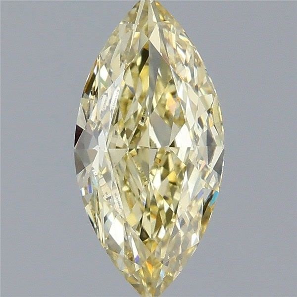 Loose Diamond - MARQUISE 1.08ct Fancy Yellow VVS2: Loose Diamond - MARQUISE 1.08ct Fancy Yellow VVS2 Source: This is a real non-mined Diamond that has been grown in a lab Shape: MARQUISE Carats: 1.08 Color: Fancy Yellow Certification: IGI Video: