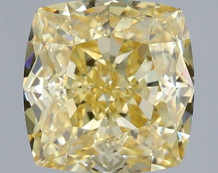 Loose Diamond - CUSHION MODIFIED 2.08ct Fancy Intense Yellow VVS2: Loose Diamond - CUSHION MODIFIED 2.08ct Fancy Intense Yellow VVS2 Source: This is a real non-mined Diamond that has been grown in a lab Shape: CUSHION MODIFIED Carats: 2.08 Color: Fancy Intense Yellow