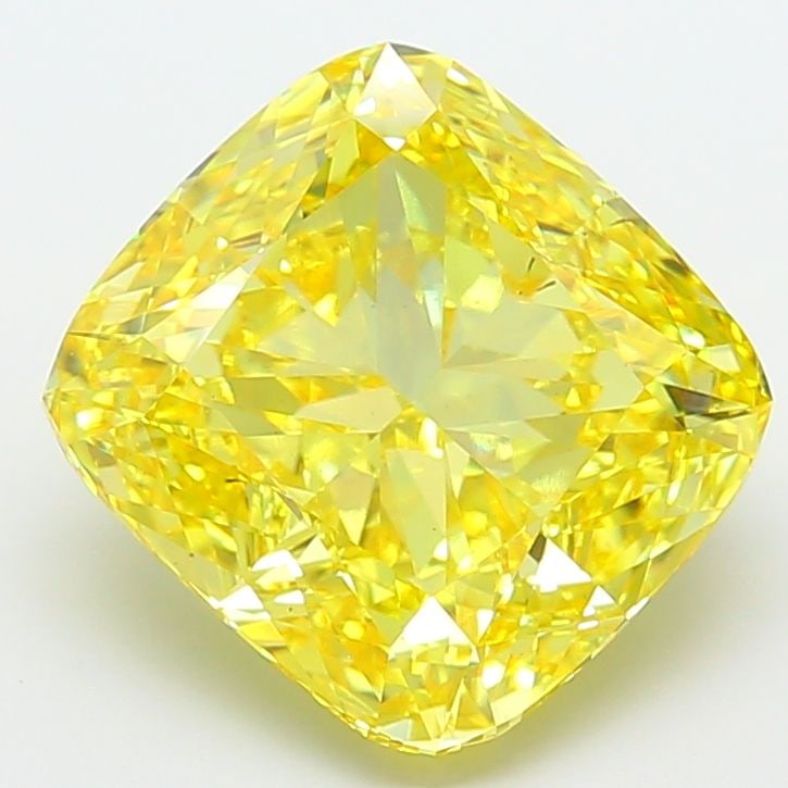 Loose Diamond - CUSHION MODIFIED 10.04ct Fancy Vivid Yellow VS2: Loose Diamond - CUSHION MODIFIED 10.04ct Fancy Vivid Yellow VS2 Source: This is a real non-mined Diamond that has been grown in a lab Shape: CUSHION MODIFIED Carats: 10.04 Color: Fancy Vivid Yellow Ce