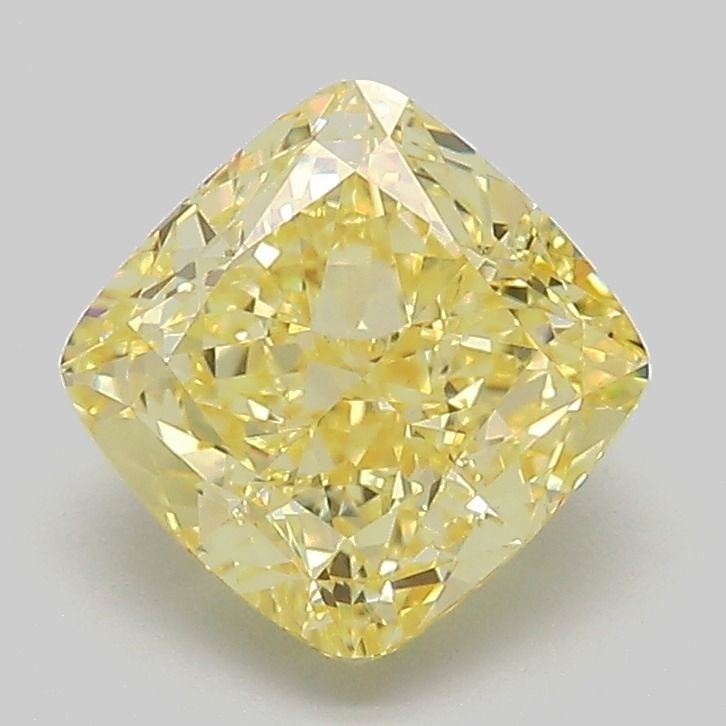 Loose Diamond - CUSHION MODIFIED 2.07ct Fancy Intense Yellow VVS2: Loose Diamond - CUSHION MODIFIED 2.07ct Fancy Intense Yellow VVS2 Source: This is a real non-mined Diamond that has been grown in a lab Shape: CUSHION MODIFIED Carats: 2.07 Color: Fancy Intense Yellow