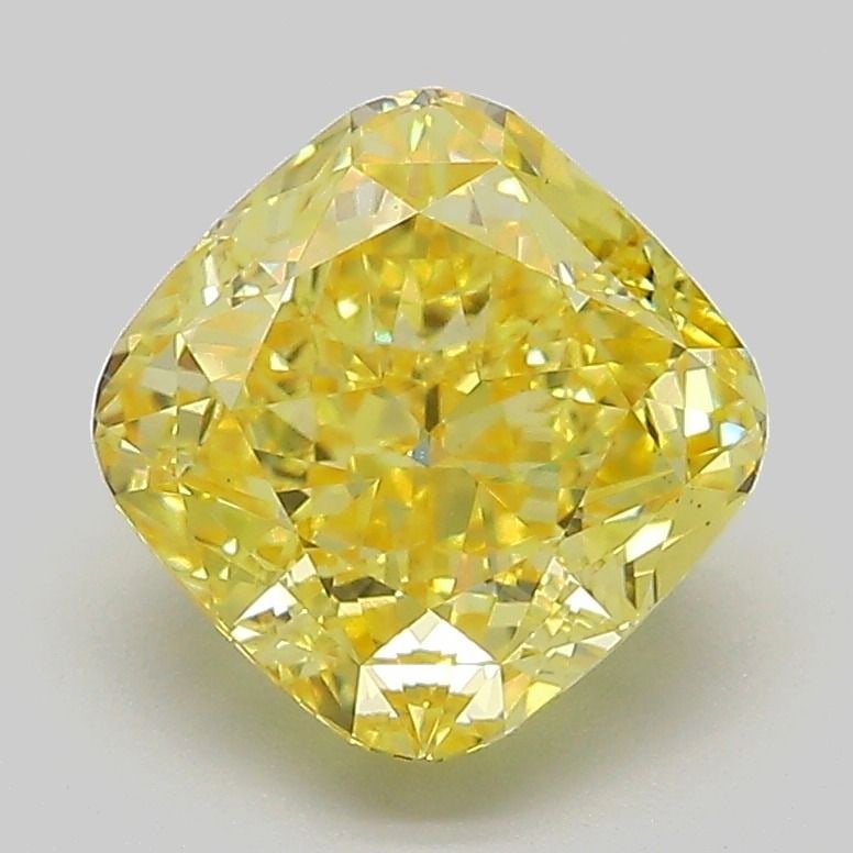 Loose Diamond - CUSHION MODIFIED 2.59ct Fancy Vivid Yellow VS1: Loose Diamond - CUSHION MODIFIED 2.59ct Fancy Vivid Yellow VS1 Source: This is a real non-mined Diamond that has been grown in a lab Shape: CUSHION MODIFIED Carats: 2.59 Color: Fancy Vivid Yellow Cert
