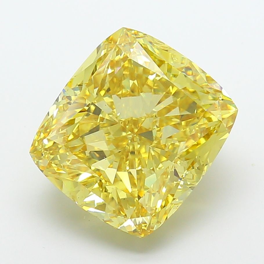 Loose Diamond - CUSHION MODIFIED 20.11ct Fancy Intense Yellow VS2: Loose Diamond - CUSHION MODIFIED 20.11ct Fancy Intense Yellow VS2 Source: This is a real non-mined Diamond that has been grown in a lab Shape: CUSHION MODIFIED Carats: 20.11 Color: Fancy Intense Yello