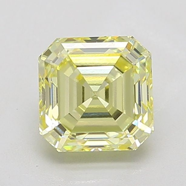 Loose Diamond - ASSCHER 2.26ct Fancy Yellow VVS2: Loose Diamond - ASSCHER 2.26ct Fancy Yellow VVS2 Source: This is a real non-mined Diamond that has been grown in a lab Shape: ASSCHER Carats: 2.26 Color: Fancy Yellow Certification: IGI Video:
