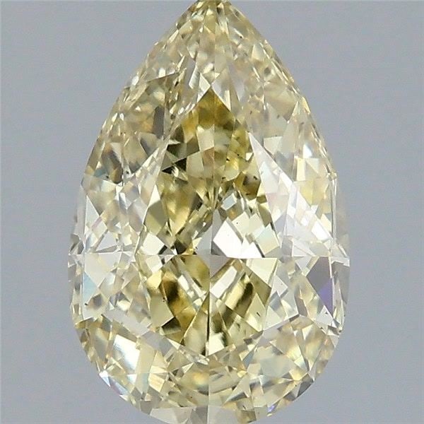 Loose Diamond - PEAR 2.51ct Fancy Intense Yellow VS2: Loose Diamond - PEAR 2.51ct Fancy Intense Yellow VS2 Source: This is a real non-mined Diamond that has been grown in a lab Shape: PEAR Carats: 2.51 Color: Fancy Intense Yellow Certification: IGI Video