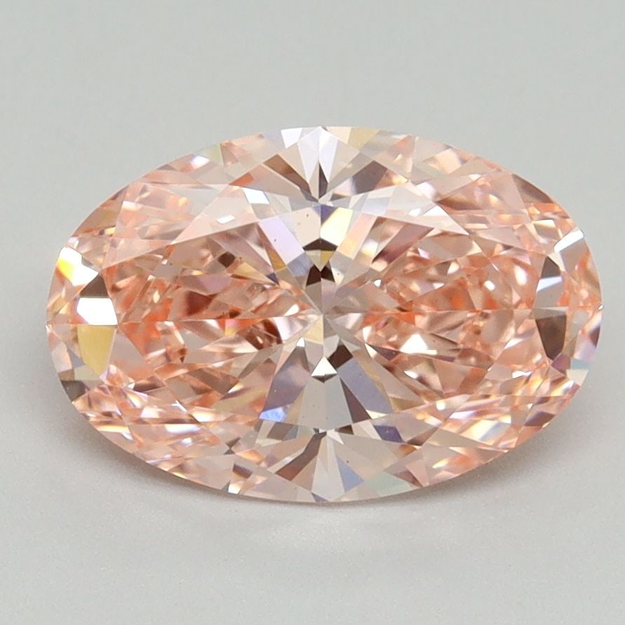Loose Diamond - OVAL 2.18ct Fancy Vivid Pink VS1: Loose Diamond - OVAL 2.18ct Fancy Vivid Pink VS1 Source: This is a real non-mined Diamond that has been grown in a lab Shape: OVAL Carats: 2.18 Color: Fancy Vivid Pink Certification: IGI Video: