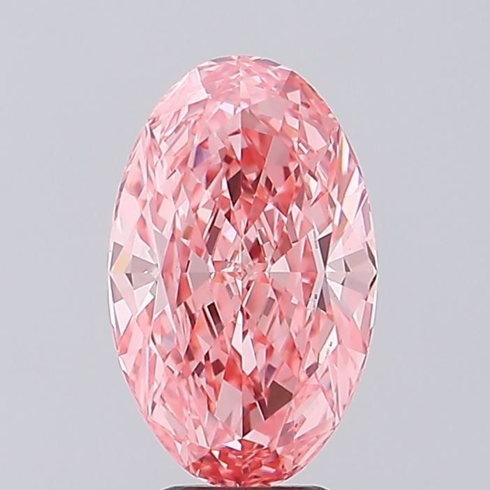Loose Diamond - OVAL 3.57ct Fancy Vivid Pink VS1: Loose Diamond - OVAL 3.57ct Fancy Vivid Pink VS1 Source: This is a real non-mined Diamond that has been grown in a lab Shape: OVAL Carats: 3.57 Color: Fancy Vivid Pink Certification: IGI Video: