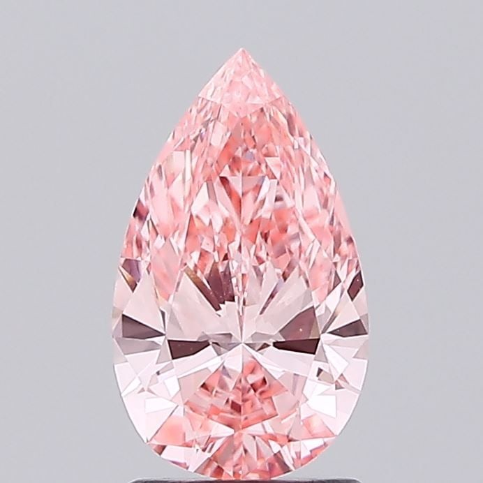 Loose Diamond - PEAR 1.44ct Fancy Vivid Pink VVS2: Loose Diamond - PEAR 1.44ct Fancy Vivid Pink VVS2 Source: This is a real non-mined Diamond that has been grown in a lab Shape: PEAR Carats: 1.44 Color: Fancy Vivid Pink Certification: IGI Video: