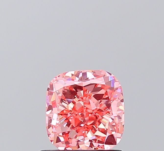 Loose Diamond - CUSHION MODIFIED 1.07ct Fancy Vivid Pink VS2: Loose Diamond - CUSHION MODIFIED 1.07ct Fancy Vivid Pink VS2 Source: This is a real non-mined Diamond that has been grown in a lab Shape: CUSHION MODIFIED Carats: 1.07 Color: Fancy Vivid Pink Certific