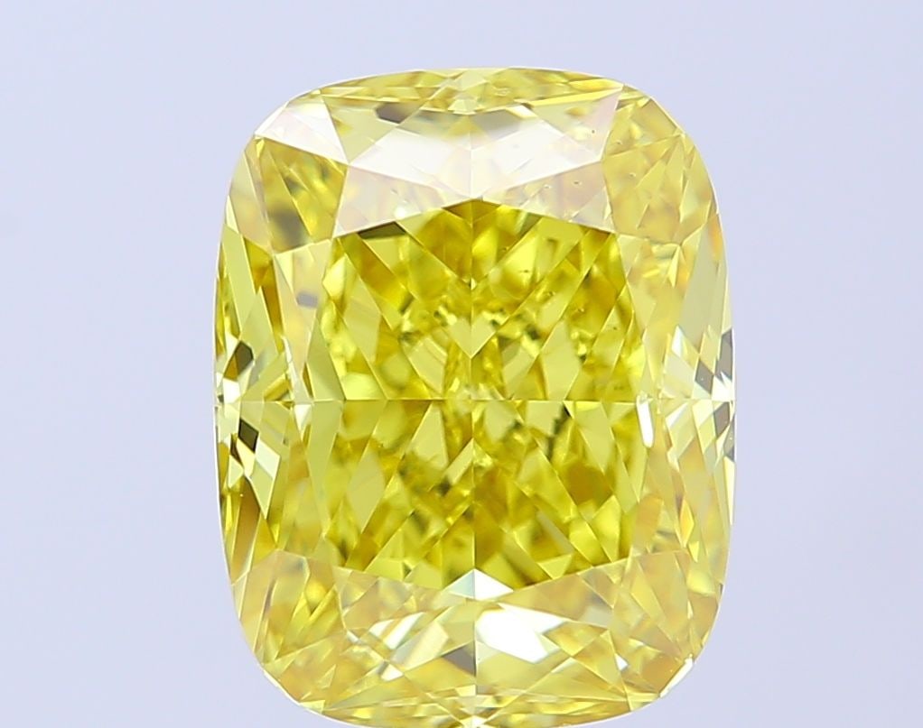 Loose Diamond - CUSHION MODIFIED 9.02ct Fancy Vivid Yellow VS2: Loose Diamond - CUSHION MODIFIED 9.02ct Fancy Vivid Yellow VS2 Source: This is a real non-mined Diamond that has been grown in a lab Shape: CUSHION MODIFIED Carats: 9.02 Color: Fancy Vivid Yellow Cert