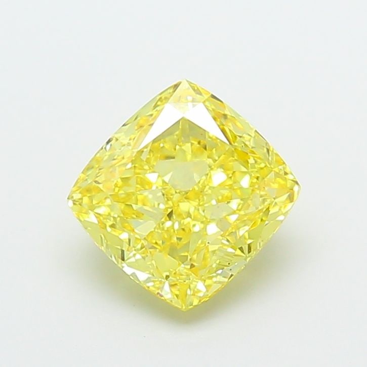 Loose Diamond - CUSHION MODIFIED 3.05ct Fancy Vivid Yellow VS1: Loose Diamond - CUSHION MODIFIED 3.05ct Fancy Vivid Yellow VS1 Source: This is a real non-mined Diamond that has been grown in a lab Shape: CUSHION MODIFIED Carats: 3.05 Color: Fancy Vivid Yellow Cert