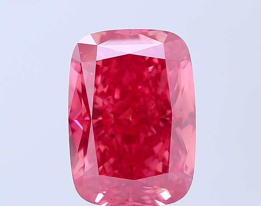 Loose Diamond - CUSHION MODIFIED 9.0ct Fancy Vivid Pink VS1: Loose Diamond - CUSHION MODIFIED 9.0ct Fancy Vivid Pink VS1 Source: This is a real non-mined Diamond that has been grown in a lab Shape: CUSHION MODIFIED Carats: 9.0 Color: Fancy Vivid Pink Certificat