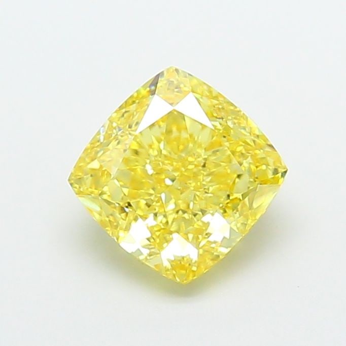 Loose Diamond - CUSHION MODIFIED 2.02ct Fancy Intense Yellow VS1: Loose Diamond - CUSHION MODIFIED 2.02ct Fancy Intense Yellow VS1 Source: This is a real non-mined Diamond that has been grown in a lab Shape: CUSHION MODIFIED Carats: 2.02 Color: Fancy Intense Yellow 