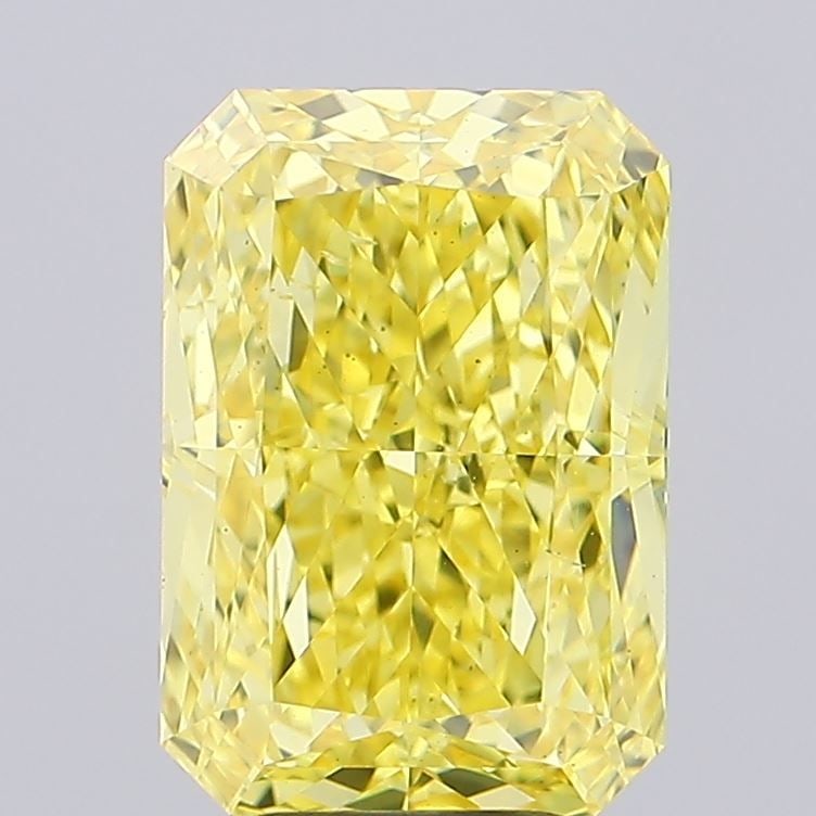 Loose Diamond - RADIANT 5.1ct Fancy Vivid Yellow VS2: Loose Diamond - RADIANT 5.1ct Fancy Vivid Yellow VS2 Source: This is a real non-mined Diamond that has been grown in a lab Shape: RADIANT Carats: 5.1 Color: Fancy Vivid Yellow Certification: IGI Video