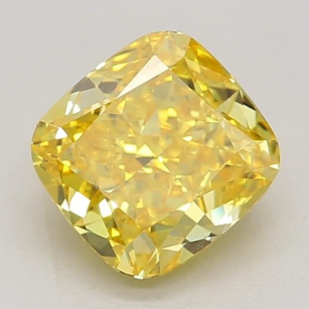 Loose Diamond - CUSHION BRILLIANT 1.07ct Fancy Vivid Yellow VVS1: Loose Diamond - CUSHION BRILLIANT 1.07ct Fancy Vivid Yellow VVS1 Source: This is a real non-mined Diamond that has been grown in a lab Shape: CUSHION BRILLIANT Carats: 1.07 Color: Fancy Vivid Yellow C