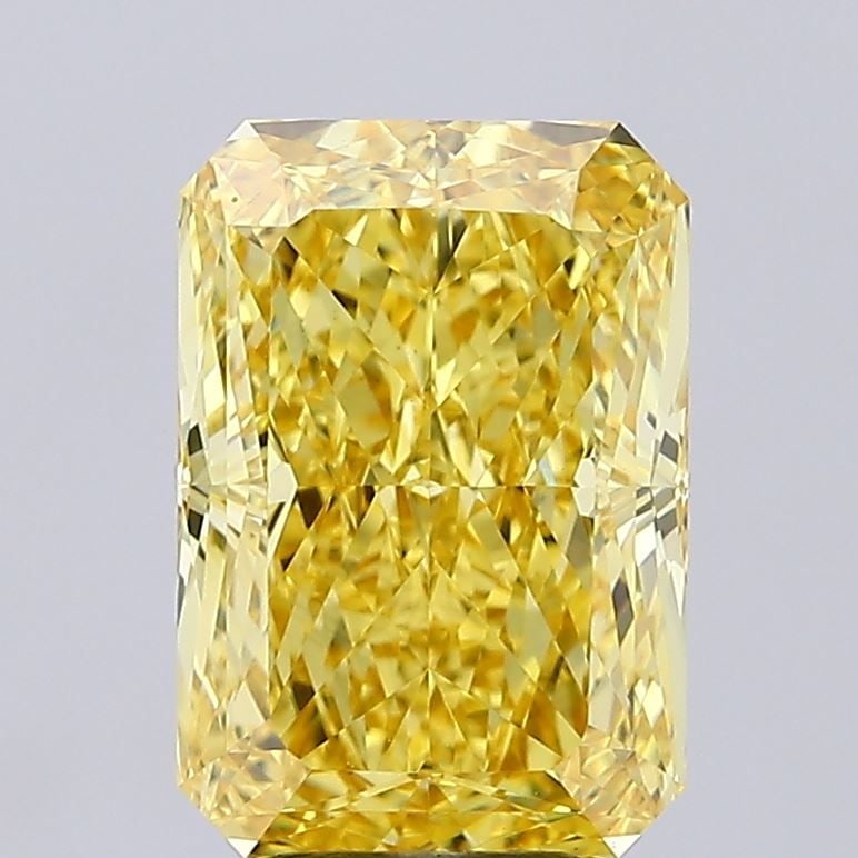 Loose Diamond - RADIANT 4.62ct Fancy Vivid Yellow VS1: Loose Diamond - RADIANT 4.62ct Fancy Vivid Yellow VS1 Source: This is a real non-mined Diamond that has been grown in a lab Shape: RADIANT Carats: 4.62 Color: Fancy Vivid Yellow Certification: IGI Vid