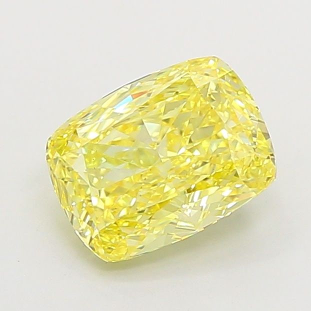 Loose Diamond - CUSHION MODIFIED 2.01ct Fancy Intense Yellow VS1: Loose Diamond - CUSHION MODIFIED 2.01ct Fancy Intense Yellow VS1 Source: This is a real non-mined Diamond that has been grown in a lab Shape: CUSHION MODIFIED Carats: 2.01 Color: Fancy Intense Yellow 