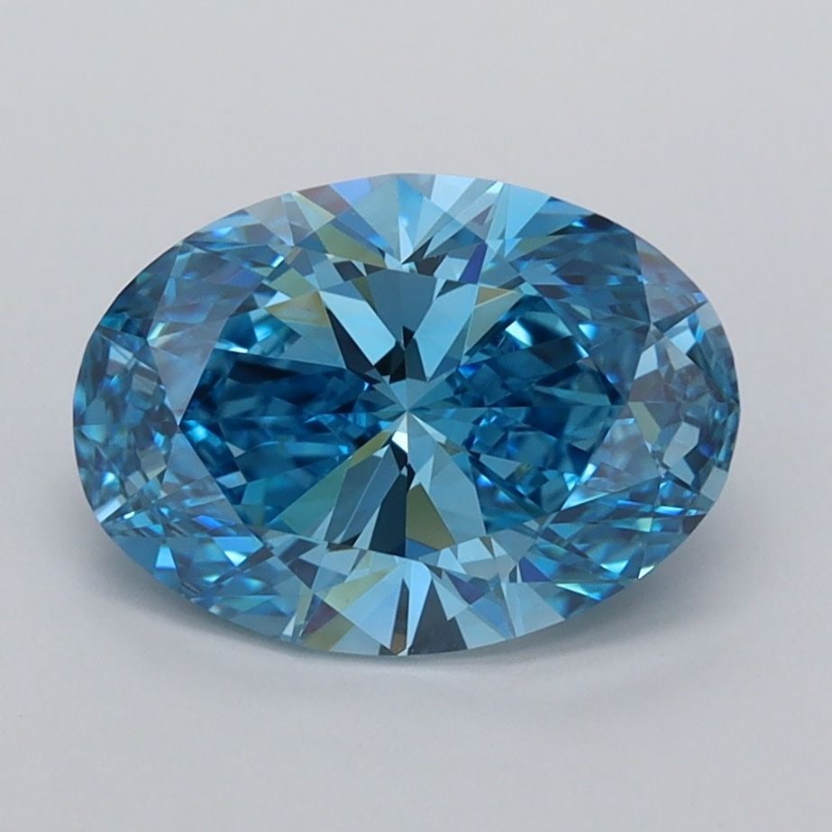 Loose Diamond - OVAL 1.99ct Fancy Vivid Blue VVS2: Loose Diamond - OVAL 1.99ct Fancy Vivid Blue VVS2 Source: This is a real non-mined Diamond that has been grown in a lab Shape: OVAL Carats: 1.99 Color: Fancy Vivid Blue Certification: IGI Video: