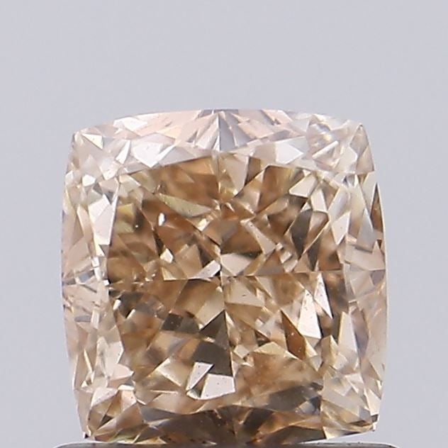 Loose Diamond - CUSHION MODIFIED 1.03ct Fancy Light Brown VS1: Loose Diamond - CUSHION MODIFIED 1.03ct Fancy Light Brown VS1 Source: This is a real non-mined Diamond that has been grown in a lab Shape: CUSHION MODIFIED Carats: 1.03 Color: Fancy Light Brown Certif