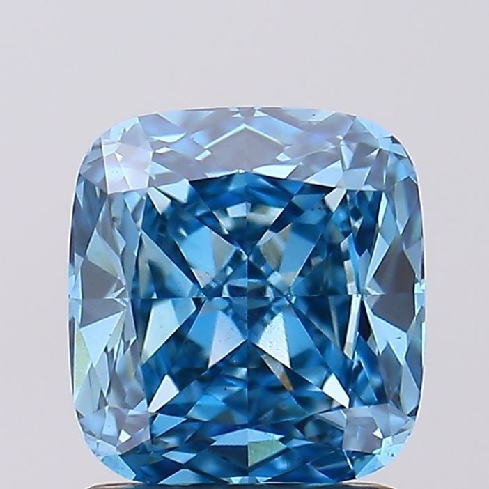 Loose Diamond - CUSHION BRILLIANT 1.5ct Fancy Blue VS1: Loose Diamond - CUSHION BRILLIANT 1.5ct Fancy Blue VS1 Source: This is a real non-mined Diamond that has been grown in a lab Shape: CUSHION BRILLIANT Carats: 1.5 Color: Fancy Blue Certification: IGI V