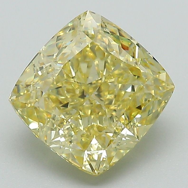 Loose Diamond - CUSHION MODIFIED 3.13ct Fancy Intense Yellow VS1: Loose Diamond - CUSHION MODIFIED 3.13ct Fancy Intense Yellow VS1 Source: This is a real non-mined Diamond that has been grown in a lab Shape: CUSHION MODIFIED Carats: 3.13 Color: Fancy Intense Yellow 