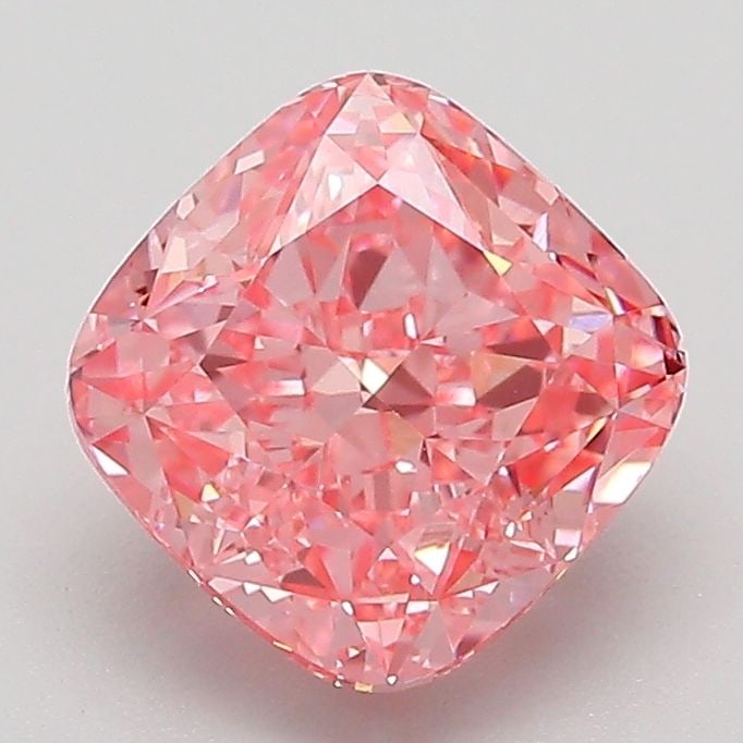 Loose Diamond - CUSHION MODIFIED 2.08ct Fancy Vivid Pink VVS2: Loose Diamond - CUSHION MODIFIED 2.08ct Fancy Vivid Pink VVS2 Source: This is a real non-mined Diamond that has been grown in a lab Shape: CUSHION MODIFIED Carats: 2.08 Color: Fancy Vivid Pink Certifi