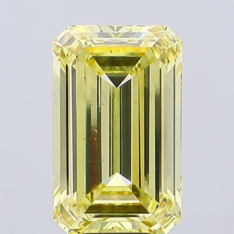 Loose Diamond - EMERALD 10.08ct Fancy Intense Yellow VS2: Loose Diamond - EMERALD 10.08ct Fancy Intense Yellow VS2 Source: This is a real non-mined Diamond that has been grown in a lab Shape: EMERALD Carats: 10.08 Color: Fancy Intense Yellow Certification: I