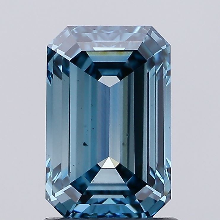Loose Diamond - EMERALD 1.55ct Fancy Vivid Blue VS2: Loose Diamond - EMERALD 1.55ct Fancy Vivid Blue VS2 Source: This is a real non-mined Diamond that has been grown in a lab Shape: EMERALD Carats: 1.55 Color: Fancy Vivid Blue Certification: IGI Video: