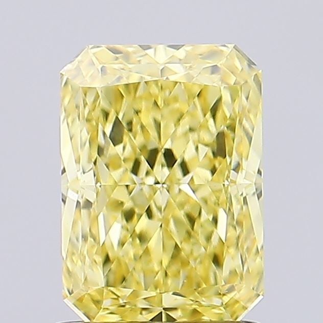 Loose Diamond - RADIANT 1.42ct Fancy Intense Yellow VVS2: Loose Diamond - RADIANT 1.42ct Fancy Intense Yellow VVS2 Source: This is a real non-mined Diamond that has been grown in a lab Shape: RADIANT Carats: 1.42 Color: Fancy Intense Yellow Certification: IG