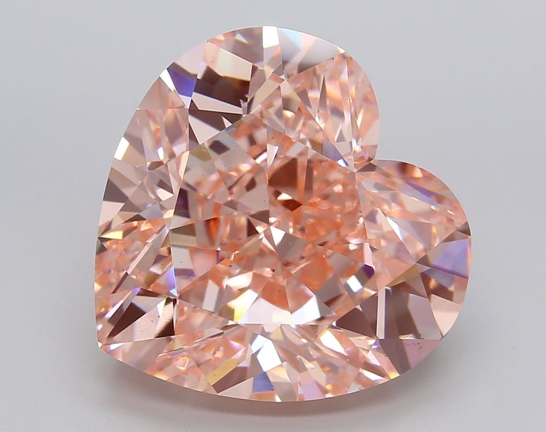 Loose Diamond - HEART 14.06ct Fancy Vivid Pink VS1: Loose Diamond - HEART 14.06ct Fancy Vivid Pink VS1 Source: This is a real non-mined Diamond that has been grown in a lab Shape: HEART Carats: 14.06 Color: Fancy Vivid Pink Certification: IGI Video: